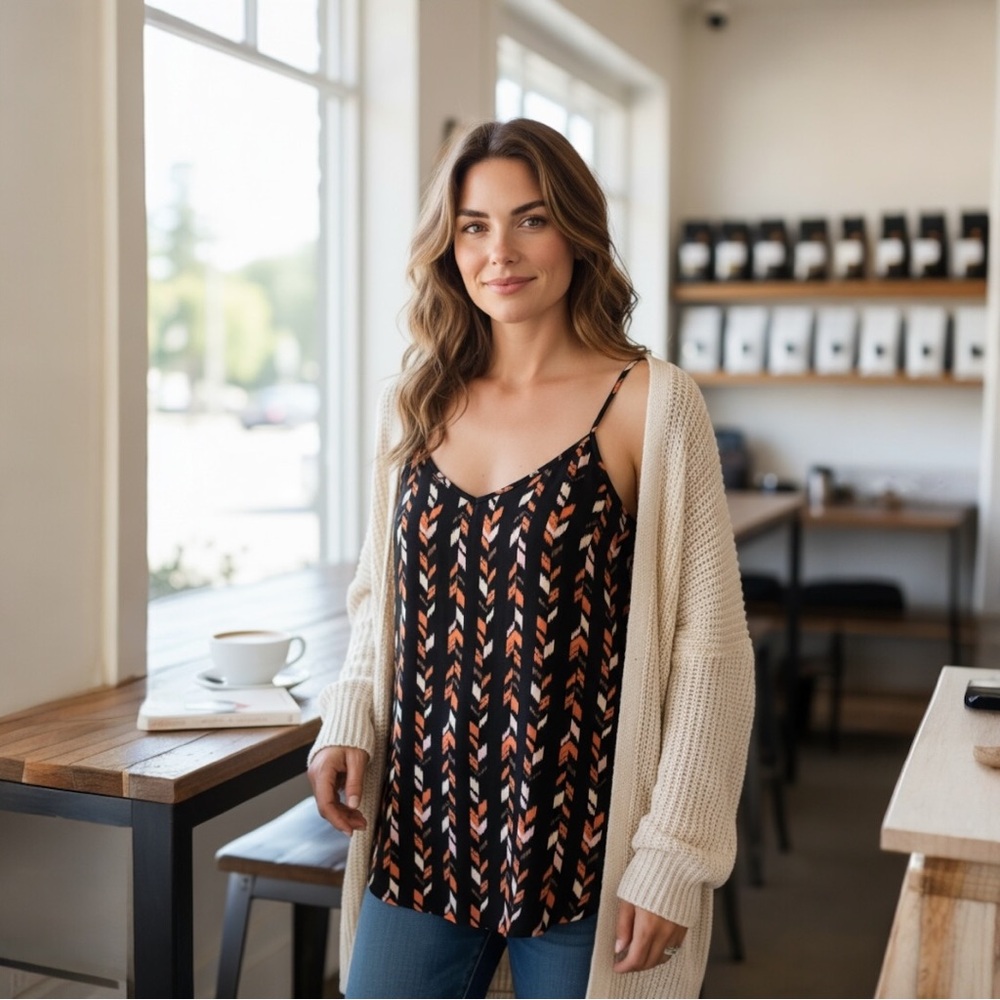Savanna Jane Small Aztec Print Sleeveless Blouse